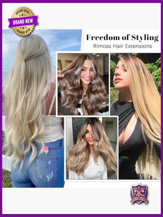 Clip in Hair Extensions Real Human Hair 14 Inch 7pcs Straight Double Weft main image 4